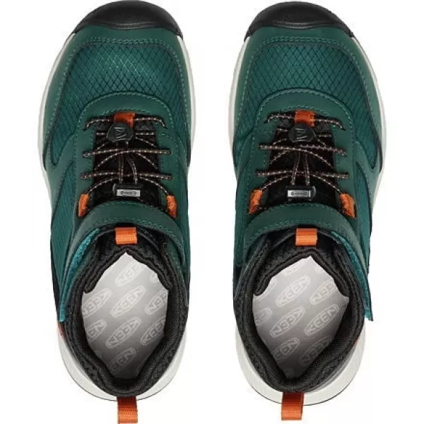  Dětské boty KEEN SKUA MID WP YOUTH PONDEROSA PINE/GOLD FLAME 