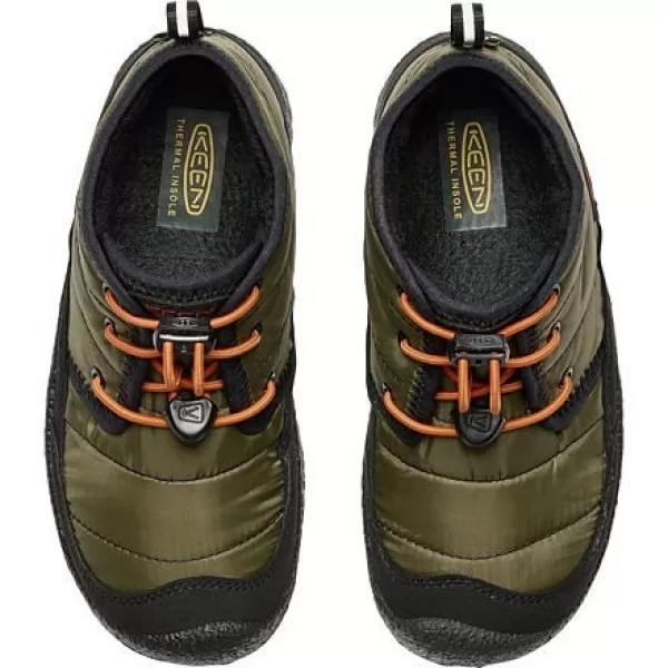  Dětské boty KEEN HOWSER II CHUKKA WP YOUTH DARK OLIVE/GOLD FLAME 