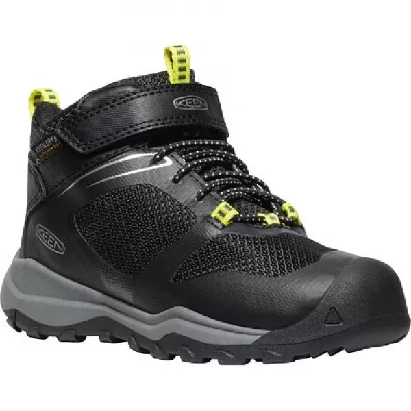  Dětské boty KEEN WANDURO MID WP BLACK/SILVER 