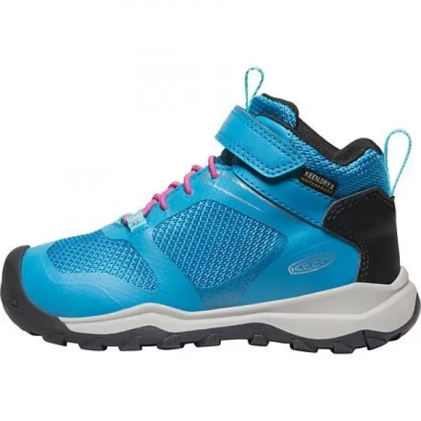  Dětské boty KEEN WANDURO MID WP FJORD BLUE/FUCHSIA PURPLE 