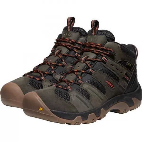  Panské boty KEEN HEADOUT MID WP BLACK OLIVE/FOSSIL ORANGE 