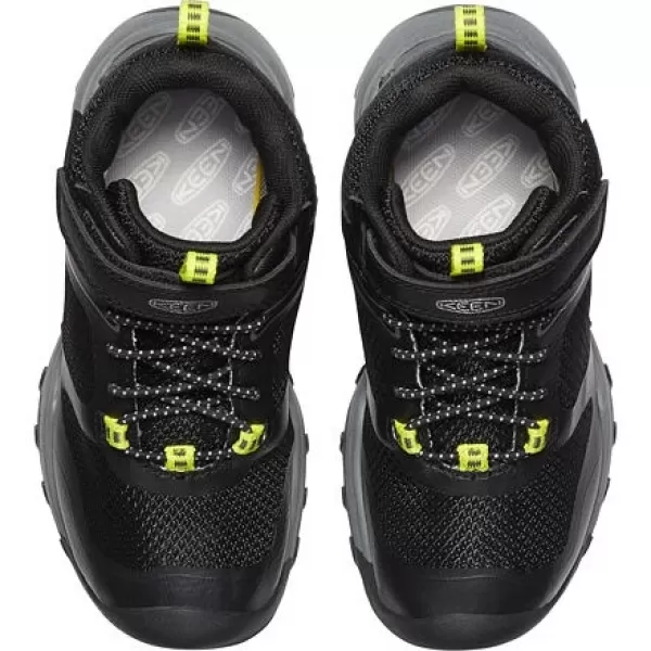  Dětské boty KEEN WANDURO MID WP BLACK/SILVER 