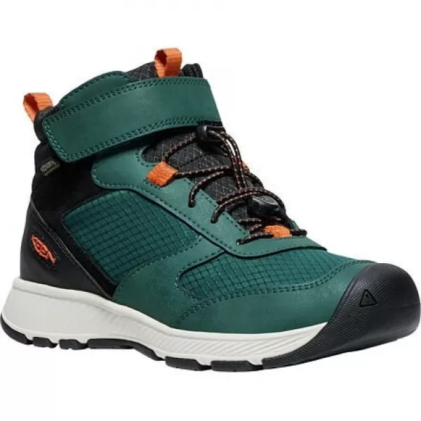  Dětské boty KEEN SKUA MID WP YOUTH PONDEROSA PINE/GOLD FLAME 