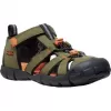 Dětské sandály KEEN SEACAMP II CNX YOUTH DARK OLIVE/GOLD FLAME