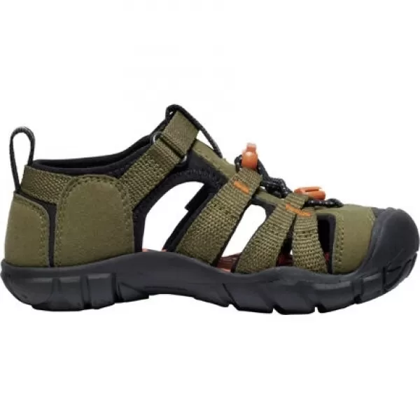  Dětské sandály KEEN SEACAMP II CNX DARK OLIVE/GOLD FLAME 