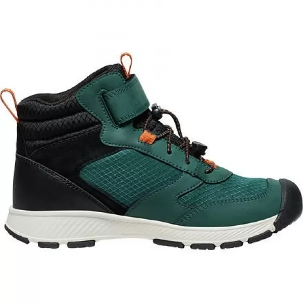  Dětské boty KEEN SKUA MID WP YOUTH PONDEROSA PINE/GOLD FLAME 