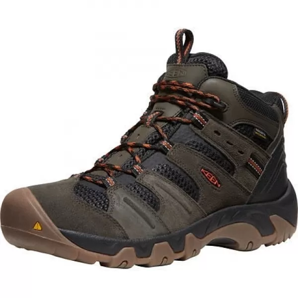  Panské boty KEEN HEADOUT MID WP BLACK OLIVE/FOSSIL ORANGE 
