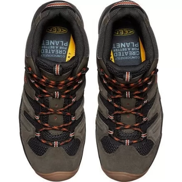  Panské boty KEEN HEADOUT MID WP BLACK OLIVE/FOSSIL ORANGE 