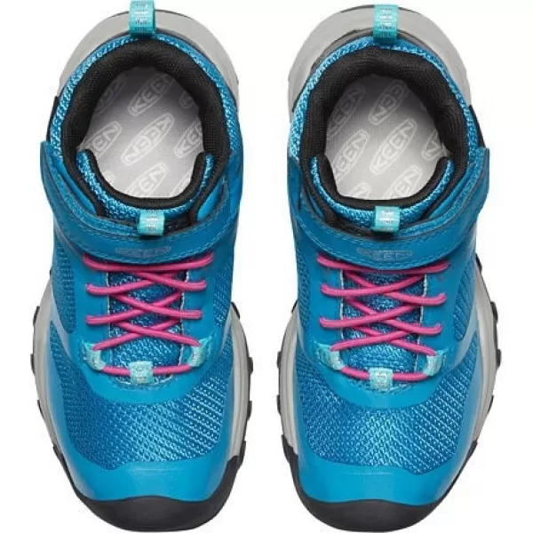  Dětské boty KEEN WANDURO MID WP FJORD BLUE/FUCHSIA PURPLE 