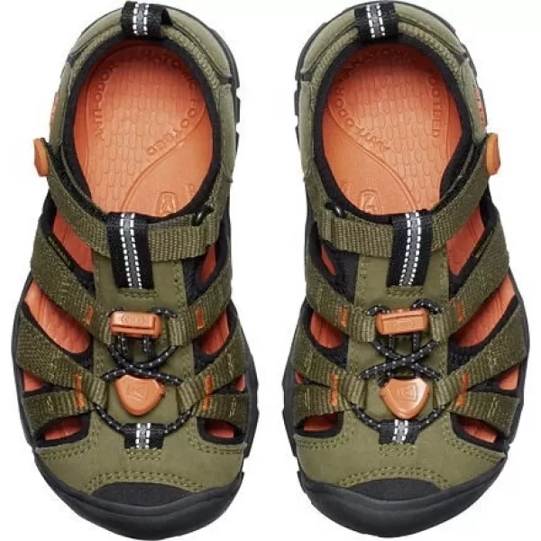  Dětské sandály KEEN SEACAMP II CNX DARK OLIVE/GOLD FLAME 