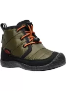 Dětské boty KEEN HOWSER II CHUKKA WP DARK OLIVE/GOLD FLAME