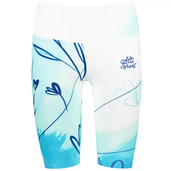  Dámské legíny nad kolena premium ALTISPORT VOJ/ALW083LEG02 BÍLOMODRÁ 