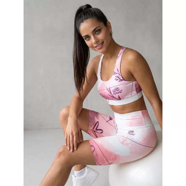  Dámské legíny nad kolena premium ALTISPORT VOJ/ALW083LEG02 BÍLORŮŽOVÁ 