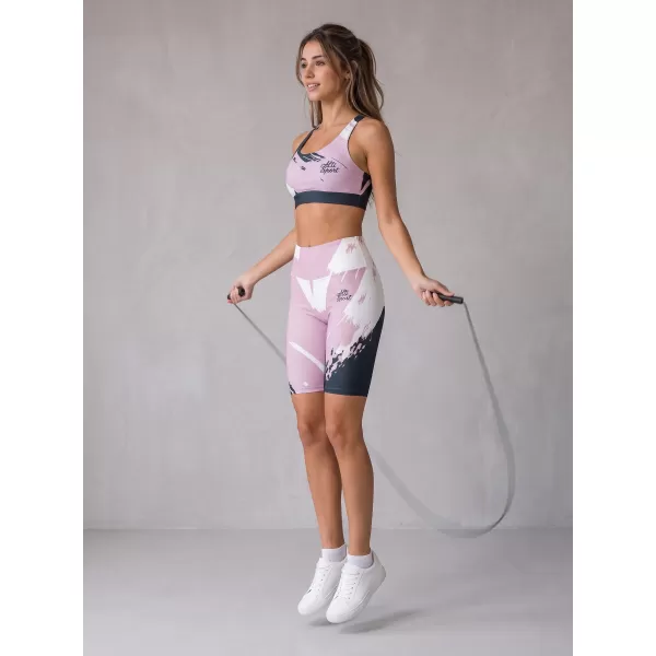  Dámské legíny nad kolena premium ALTISPORT VOJ/ALW081LEG02 RŮŽOVÁ-ČERNÁ 