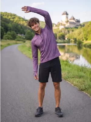 Pánská sportovní mikina premium plus ALTISPORT VOJ/ALM072MI04 FIALOVÁ
