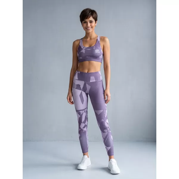  Dámské dlouhé legíny premium ALTISPORT VOJ/ALW080LEG01 ŠEDO-FIALOVÁ 