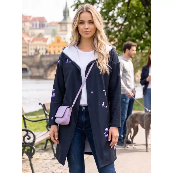  Dámský kardigan premium ALTISPORT VOJ/ALW077MI07 ČERNÁ-FIALOVÁ 