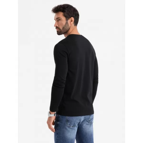  Pánské triko OMBRE OM-LSBC-0124 BLACK 