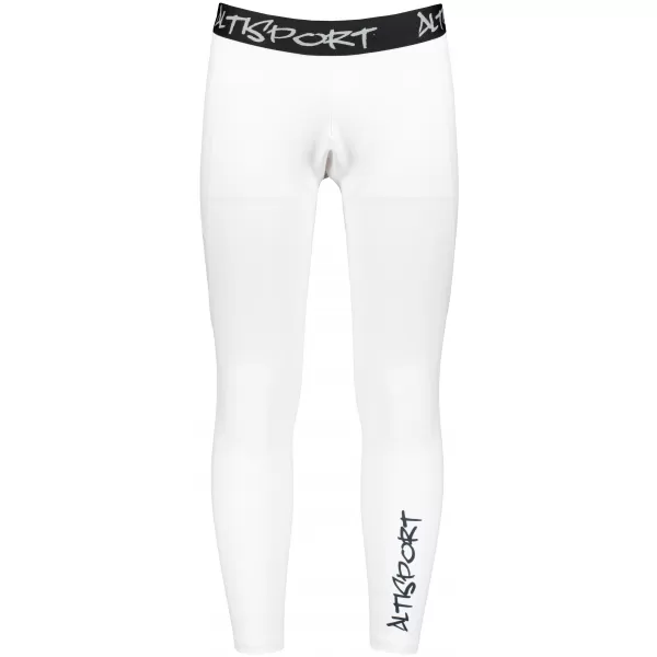  Pánské sportovní legíny dlouhé premium ALTISPORT VOJ/ALM000LEG01 BÍLÁ 