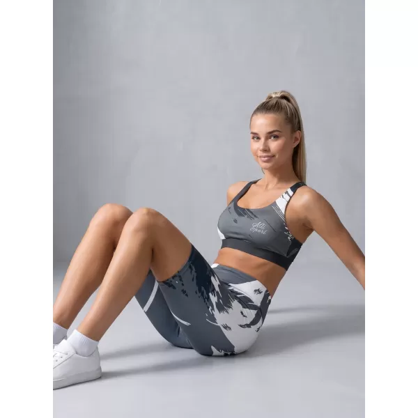  Dámské legíny nad kolena premium ALTISPORT VOJ/ALW081LEG02 ČERNÁ-ŠEDÁ 