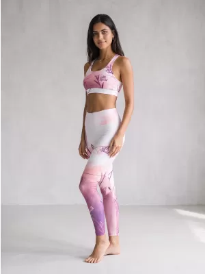 Dámské dlouhé legíny premium ALTISPORT VOJ/ALW083LEG01 BÍLORŮŽOVÁ