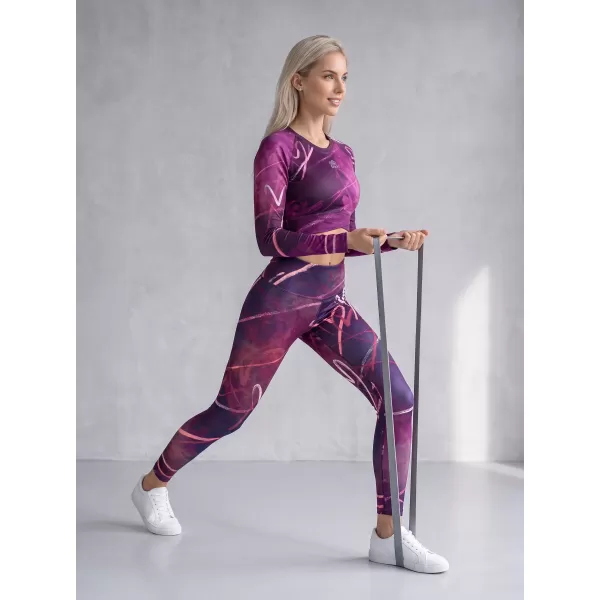  Dámské dlouhé legíny premium ALTISPORT VOJ/ALW082LEG01 FIALOVÁ 