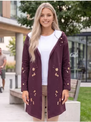 Dámský kardigan premium ALTISPORT VOJ/ALW077MI07 RUDÁ