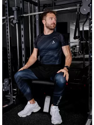 Pánské sportovní legíny dlouhé premium ALTISPORT VOJ/ALM072LEG01 ČERNÁ