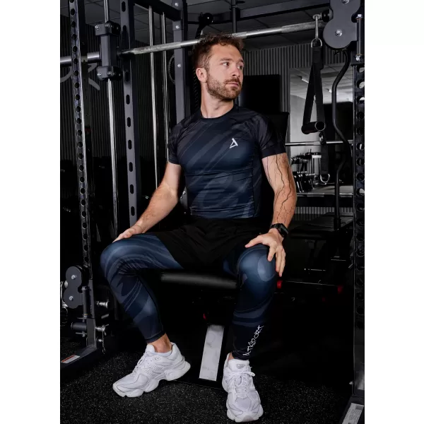  Pánské sportovní legíny dlouhé premium ALTISPORT VOJ/ALM072LEG01 ČERNÁ 