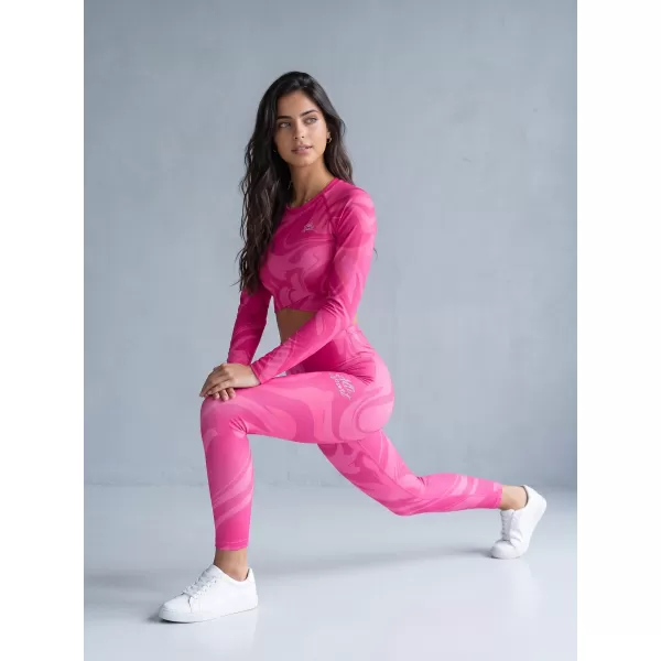  Dámské dlouhé legíny premium ALTISPORT VOJ/ALW072LEG01 HOT-PINK 