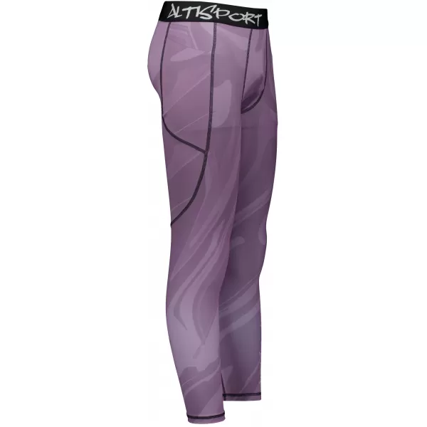  Pánské sportovní legíny dlouhé premium ALTISPORT VOJ/ALM072LEG01 FIALOVÁ 