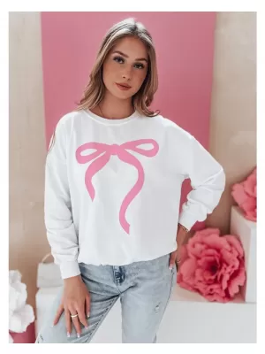 Dámská mikina oversize DSTREET SOFTTIE BÍLÁ