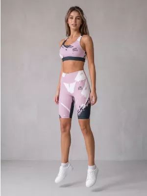 Dámské legíny nad kolena premium ALTISPORT VOJ/ALW081LEG02 RŮŽOVÁ-ČERNÁ