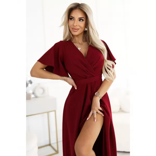  Dámské šaty NUMOCO JENNIFER 581-2 VÍNOVÁ 