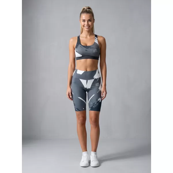  Dámské legíny nad kolena premium ALTISPORT VOJ/ALW081LEG02 ČERNÁ-ŠEDÁ 