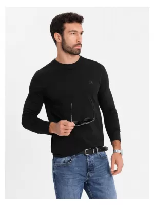 Pánské triko OMBRE OM-LSBC-0124 BLACK