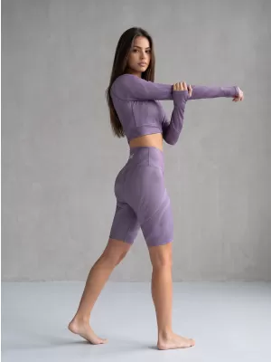 Dámské legíny nad kolena premium ALTISPORT VOJ/ALW072LEG02 FIALOVÁ