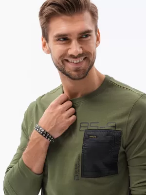 Pánské triko OMBRE L130 OLIVE
