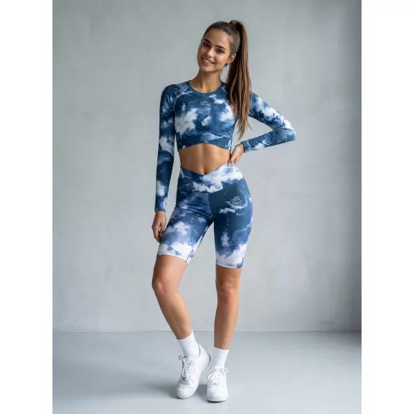  Dámské legíny nad kolena premium ALTISPORT VOJ/ALW066LEG02 TMAVĚ MODRÁ 