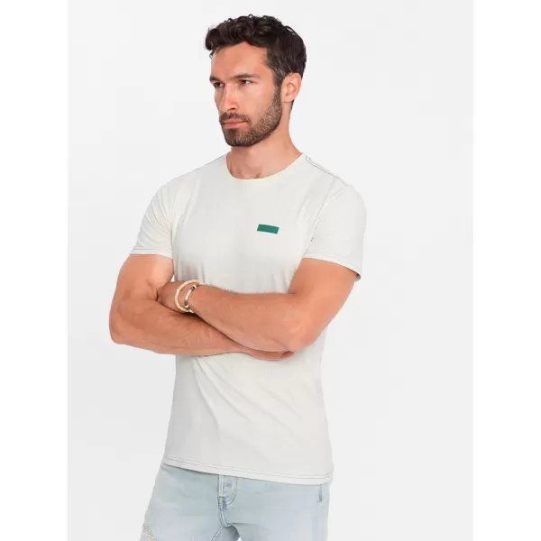  Pánské triko OMBRE OM-TSCT-0151 WHITE 