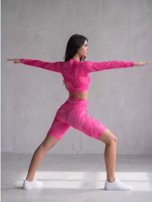 Dámské legíny nad kolena premium ALTISPORT VOJ/ALW072LEG02 HOT-PINK