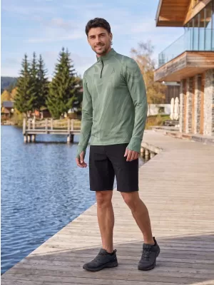 Pánská sportovní mikina premium plus ALTISPORT VOJ/ALM072MI04 ZELENÁ
