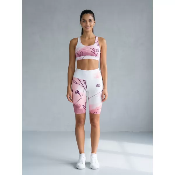  Dámské legíny nad kolena premium ALTISPORT VOJ/ALW083LEG02 BÍLORŮŽOVÁ 