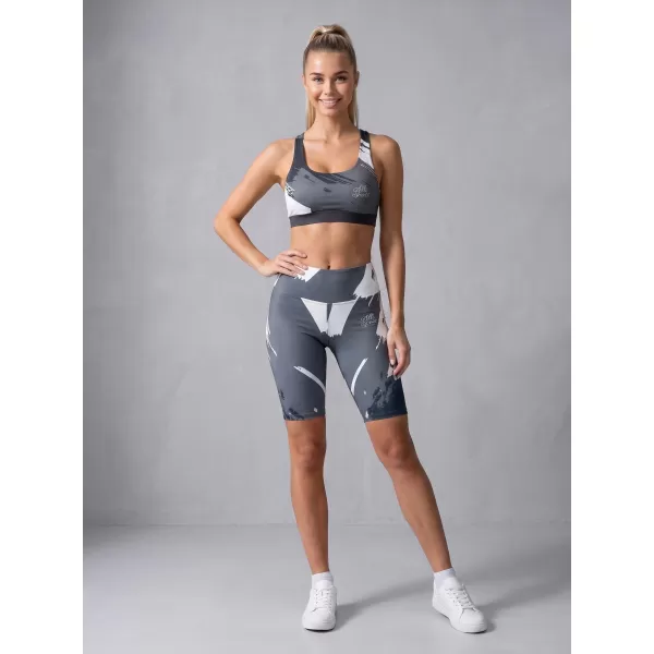 Dámské legíny nad kolena premium ALTISPORT VOJ/ALW081LEG02 ČERNÁ-ŠEDÁ 