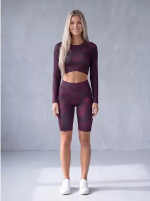 Dámské legíny nad kolena premium ALTISPORT VOJ/ALW072LEG02 WINE-RED