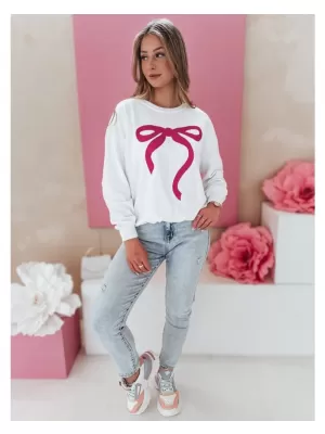 Dámská mikina oversize DSTREET SOFTTIE BÍLÁ
