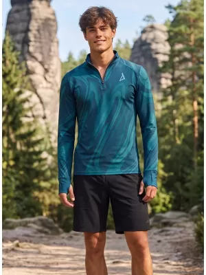 Pánská sportovní mikina premium plus ALTISPORT VOJ/ALM072MI04 PETROLEJOVÁ