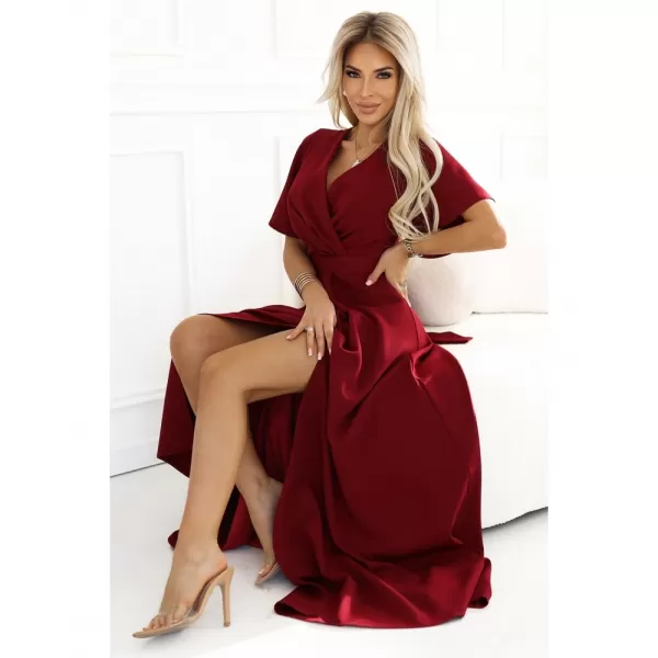  Dámské šaty NUMOCO JENNIFER 581-2 VÍNOVÁ 