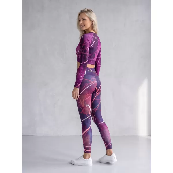  Dámské dlouhé legíny premium ALTISPORT VOJ/ALW082LEG01 FIALOVÁ 