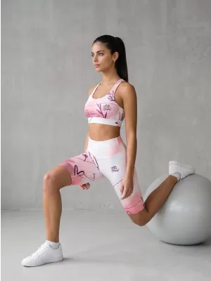 Dámské legíny nad kolena premium ALTISPORT VOJ/ALW083LEG02 BÍLORŮŽOVÁ